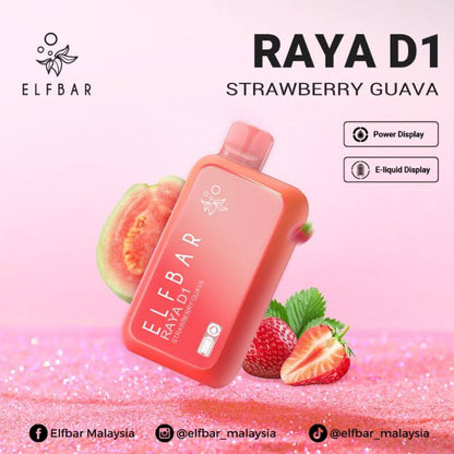 SGVape-ELFBAR-RAYA-D1-13000-STRAWBERRY-GUAVA-SG-Vape-Party