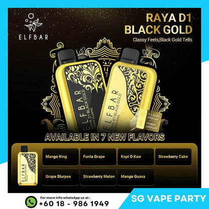 SGVape-ELFBAR-RAYA-D1-BLACK-GOLD-EDITION-SG-Vape-Party